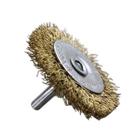 Щетка для дрели плоская  50 мм, 2", латунированная, волнистая проволока,"MAXIMUM" MX 17825 оптом